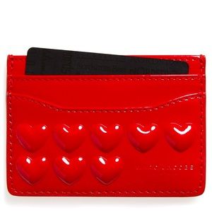 Marc Jacobs Embossed Heart Leather Card Case